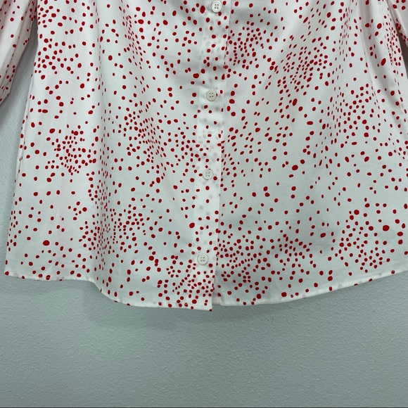 H&M Off Shoulder Button Down Crop Top | Size 2 - Picture 6 of 14